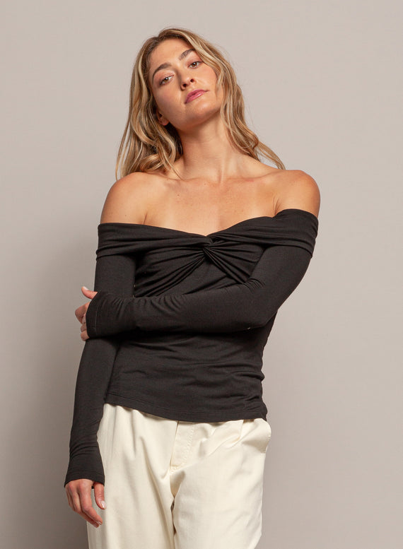 Twist Off The Shoulder Top